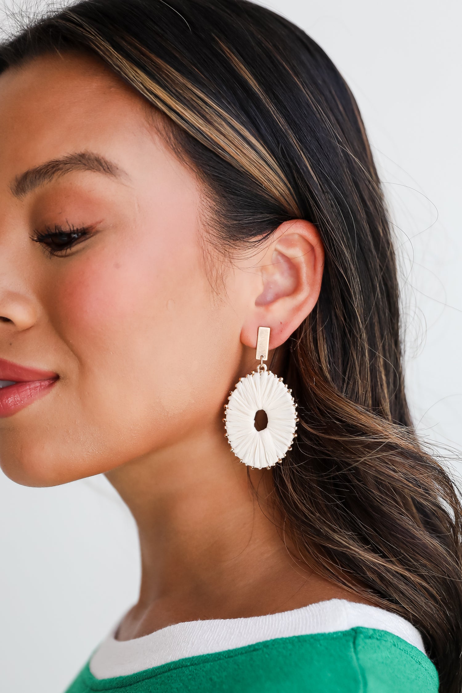 Aspen Straw Statement Earrings