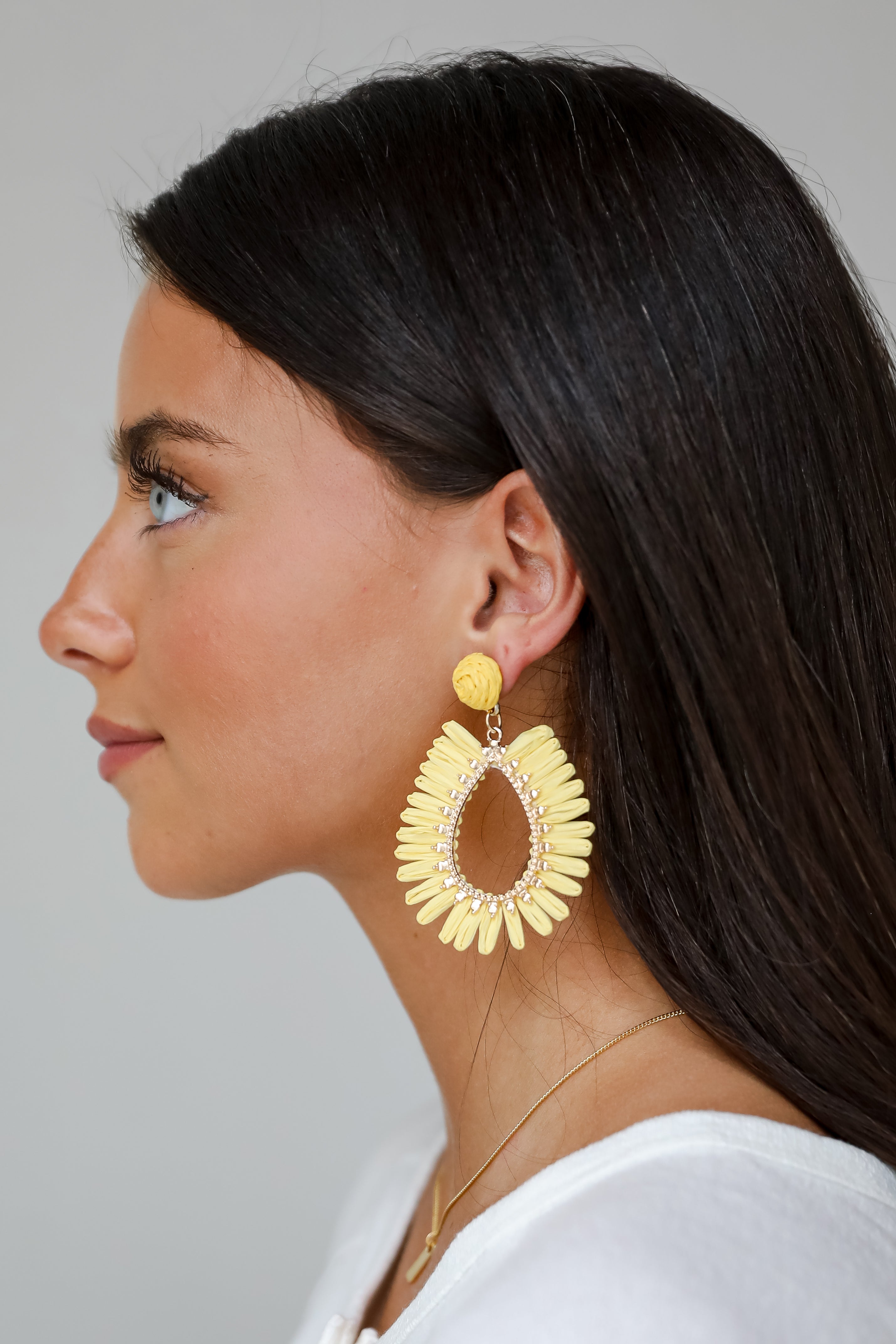 Sadie Straw Statement Earrings