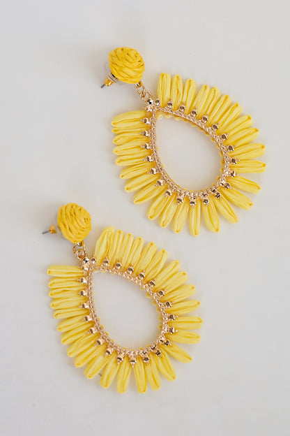 Sadie Straw Statement Earrings