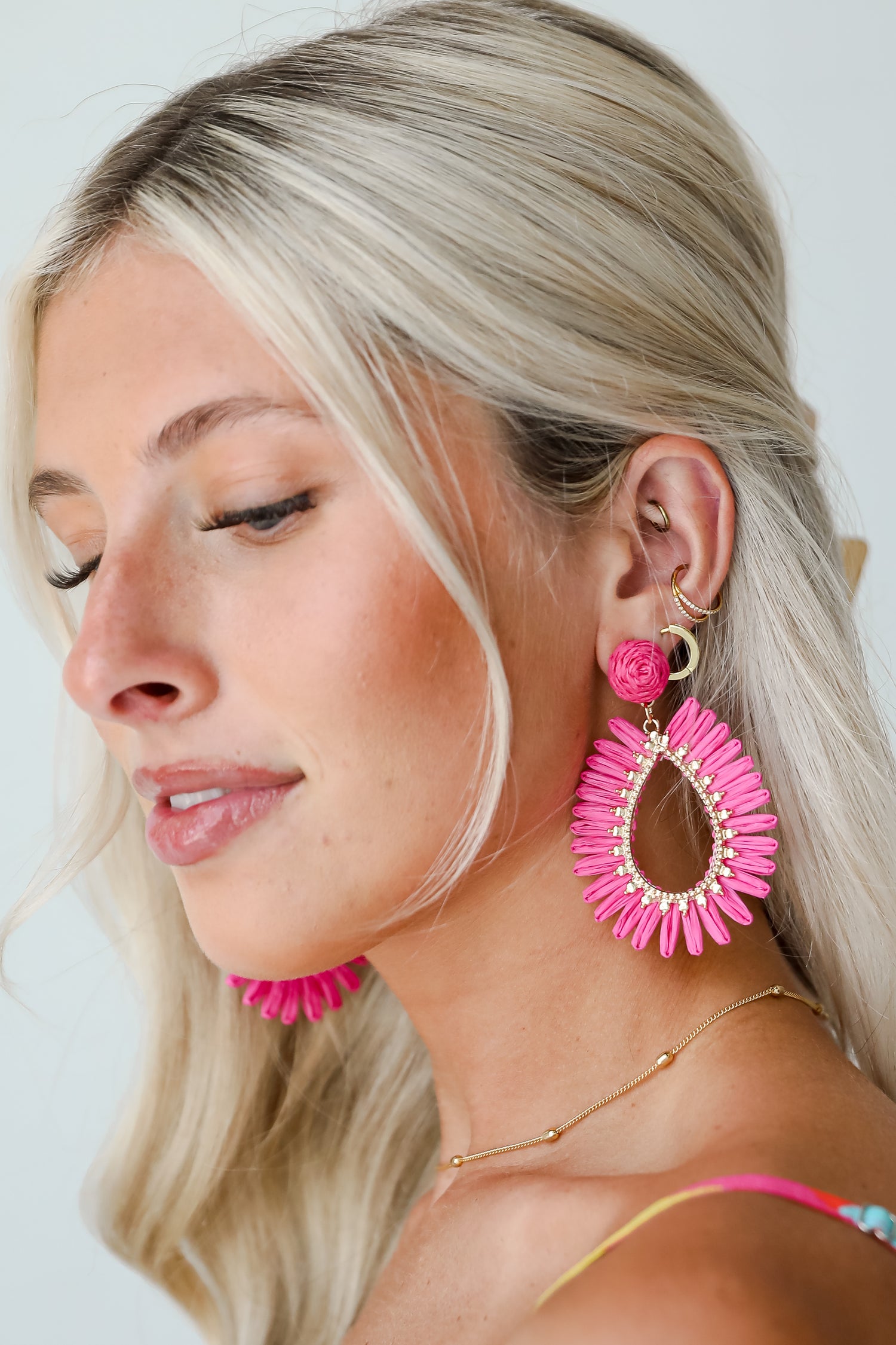 Sadie Straw Statement Earrings