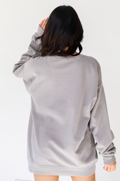 Grey Charleston Pullover back view