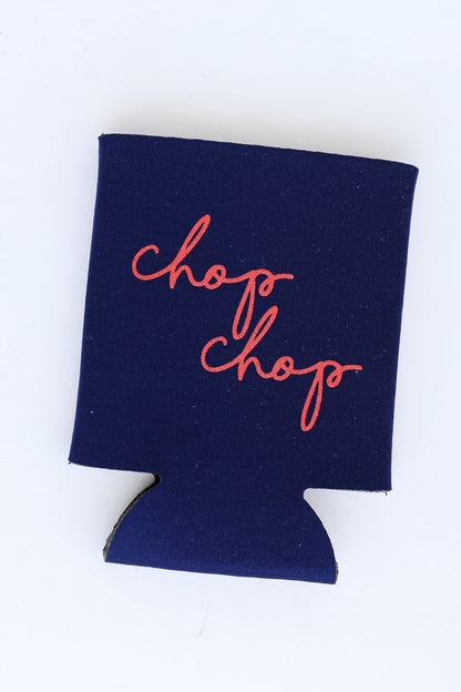 Chop Chop Script Koozie in navy