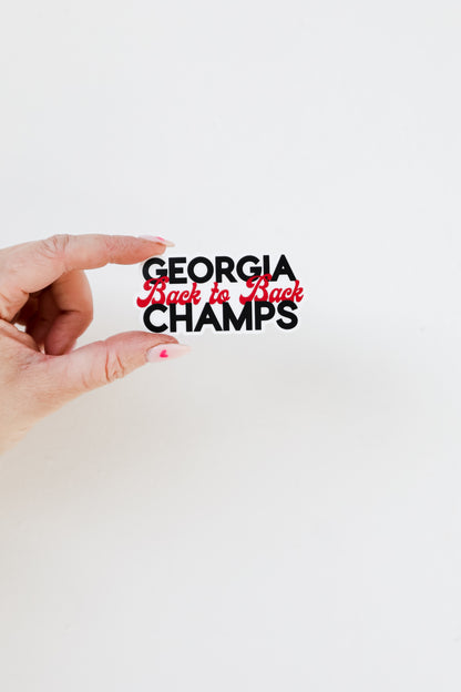 Georgia Back To Back Champs Sticker