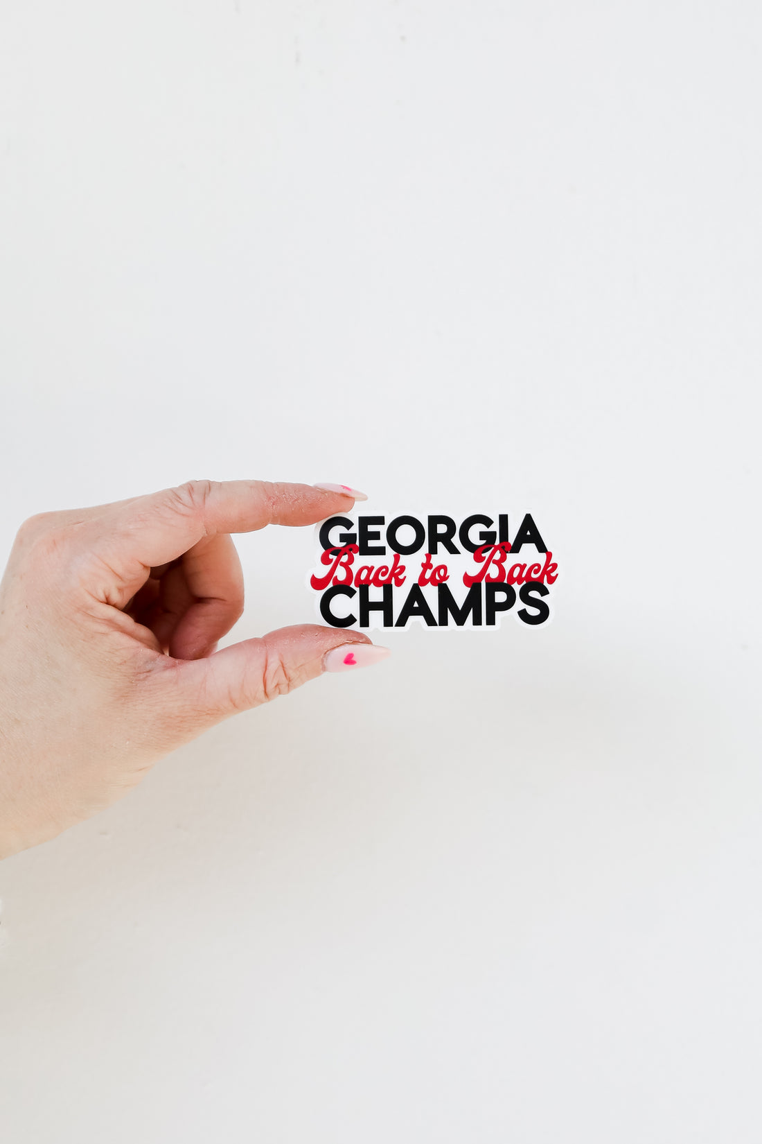 Georgia Back To Back Champs Sticker flat lay