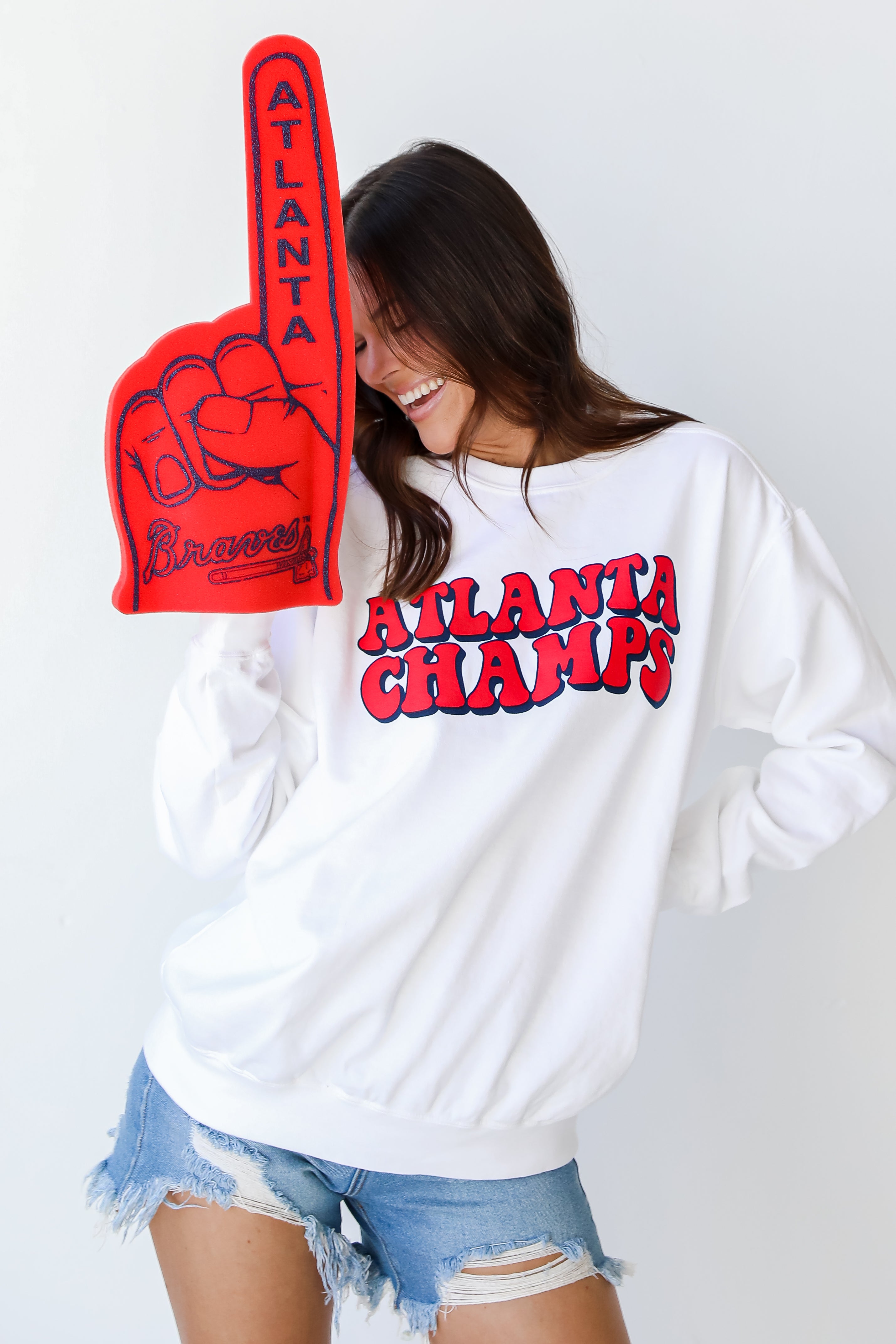 Atlanta Champs Pullover. Braves Graphic Sweatshirt. Braves Games Day Outfit 