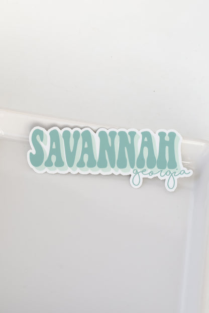 Groovy Savannah Georgia Sticker from dress up