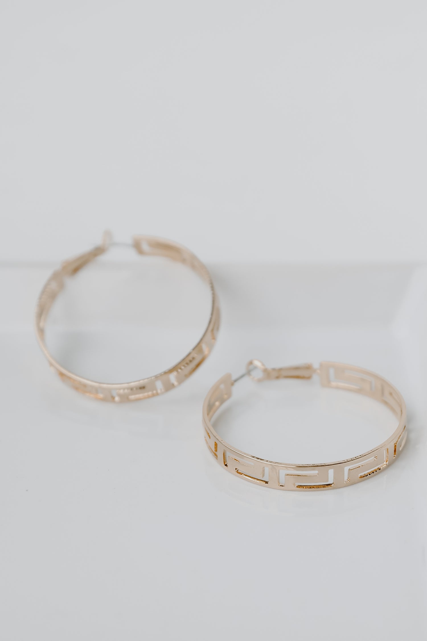 Gold Hoop Earrings flat lay