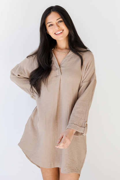 Linen Tunic in mocha