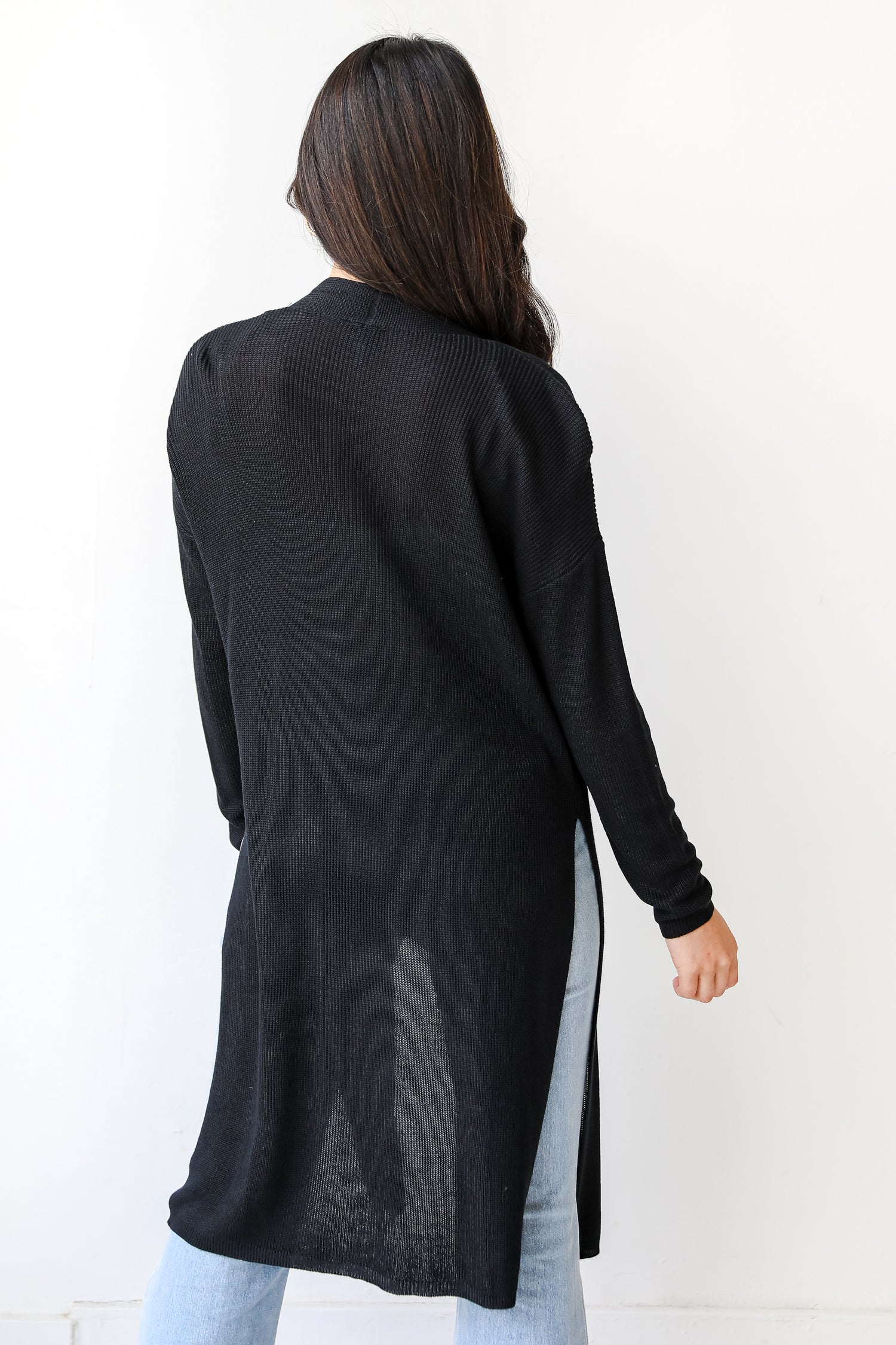 Cardigan in black back view