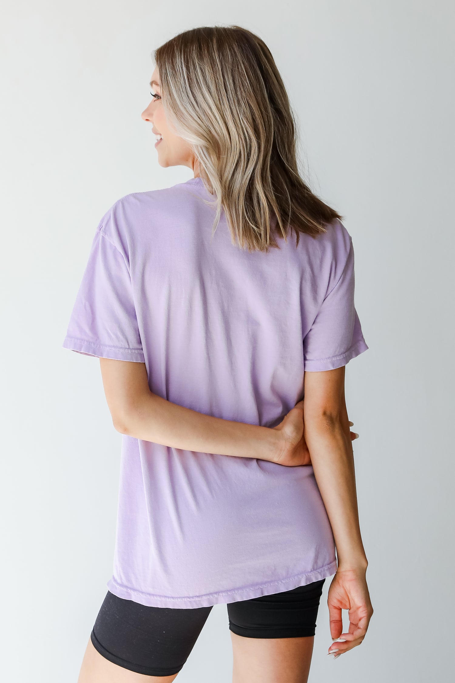 Lavender Pray Tee back view