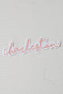 Small Charleston Script Sticker in blush