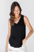 Jersey Knit Tank in black